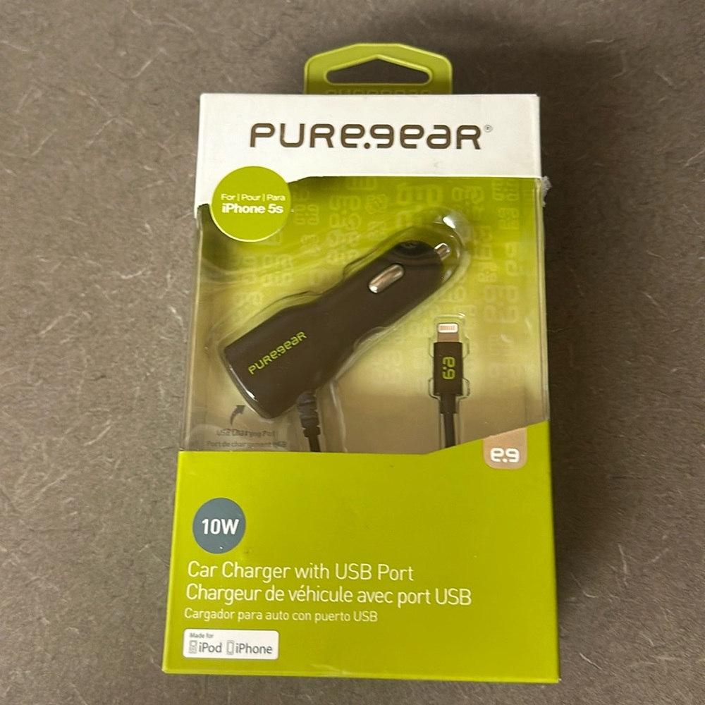 Car charger white usb port 10w